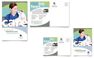 Vet Clinic Postcard Template