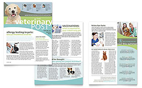 Vet Clinic Newsletter Template Design