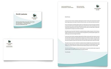 Vet Clinic Business Card & Letterhead