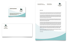 Vet Clinic Business Card & Letterhead Template Design