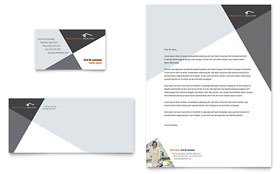 Contemporary & Modern Real Estate Business Card & Letterhead Template Design