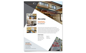 Contemporary & Modern Real Estate Flyer Template Design