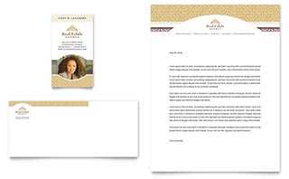 Luxury Real Estate Business Card & Letterhead Template