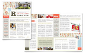 Real Estate Newsletter Template - InDesign, Illustrator, Word, Publisher, Pages