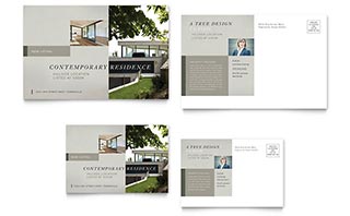 Contemporary Residence Postcard Template