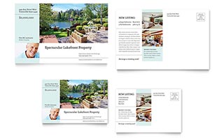 Lakefront Property Postcard Template