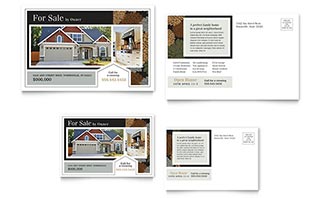 Suburban Real Estate Postcard Template