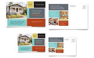 Craftsman Home Postcard Template