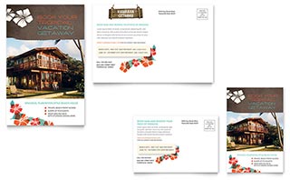 Vacation Rental Postcard Template