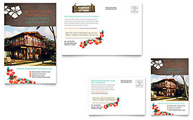 Vacation Rental Postcard Template Design