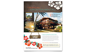 Vacation Rental Flyer Template Design