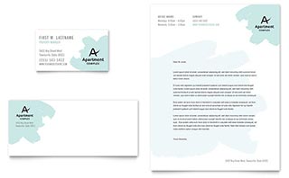 Apartment Business Card & Letterhead Template