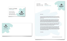 Apartment Business Card & Letterhead Template Design