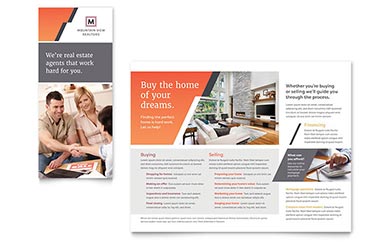 Real Estate Business Tri-Fold Brochure Design Example