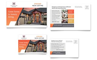 Mountain Real Estate Postcard Template