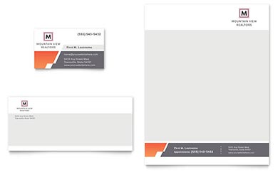 Mountain Real Estate Business Card & Letterhead