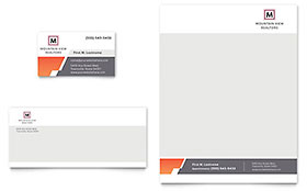 Mountain Real Estate Business Card & Letterhead Template Design