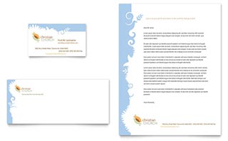 Christian Church Business Card & Letterhead Template