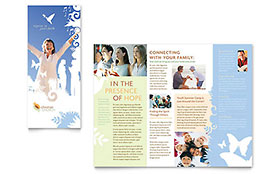 Christian Church Tri Fold Brochure Template Design