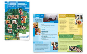 Community Church Brochure Template Design