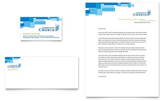 Community Church Business Card & Letterhead Template