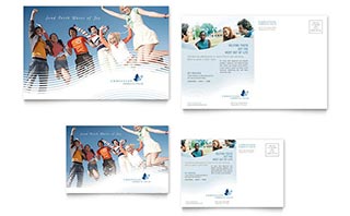 Christian Ministry Postcard Template