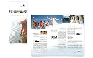 Christian Ministry Tri Fold Brochure Template