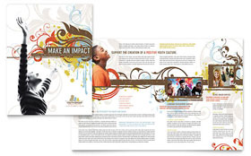 Church Youth Group Brochure Template Design