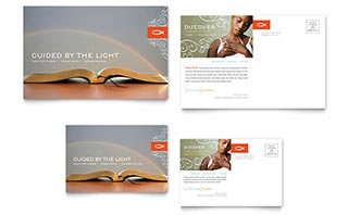 Christian Church Religious Postcard Template