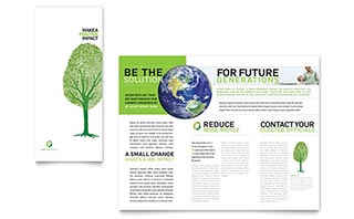 Environmental Non Profit Tri Fold Brochure Template