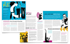 Church Outreach Ministries Newsletter Template Design