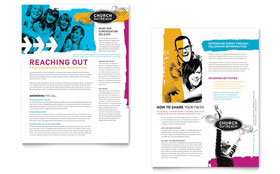 Church Outreach Ministries Datasheet Template Design