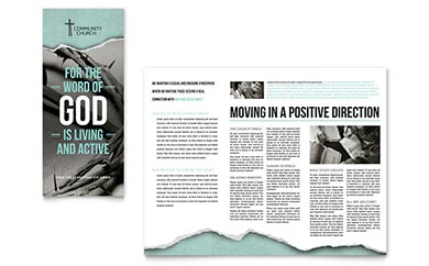 Bible Church Brochure Design Example