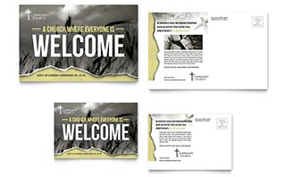 Bible Church Postcard Template