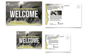 Bible Church Postcard Template Design