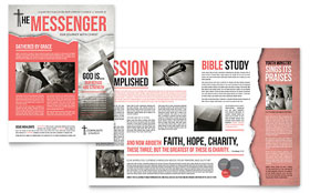 Bible Church Newsletter Template Design