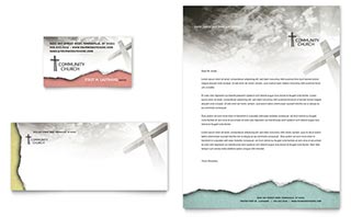 Bible Church Business Card & Letterhead Template