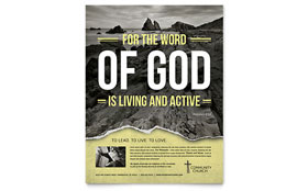 Bible Church Flyer Template Design