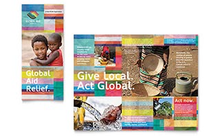 Humanitarian Aid Organization Brochure Template