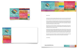 Humanitarian Aid Organization Business Card & Letterhead Template