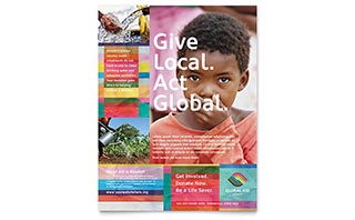 Humanitarian Aid Organization Flyer Template