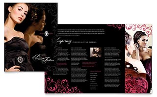 Formal Fashions & Jewelry Boutique Brochure Template