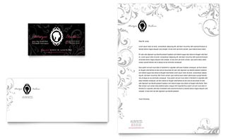 Formal Fashions & Jewelry Boutique Business Card & Letterhead Template