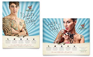 Body Art & Tattoo Artist Poster Template