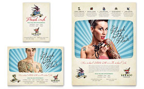 Body Art & Tattoo Artist Flyer & Ad Template Design