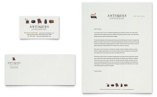 Antique Mall Business Card & Letterhead Template