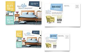 Home Furnishings Postcard Template Design