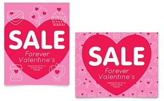 Valentine's Day Sale Poster Template