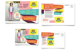 Kids Consignment Shop Postcard Template