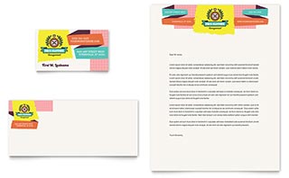 Kids Consignment Shop Business Card & Letterhead Template